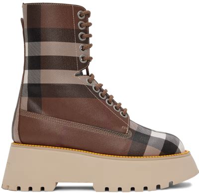 botines burberry|Burberry check back boots.